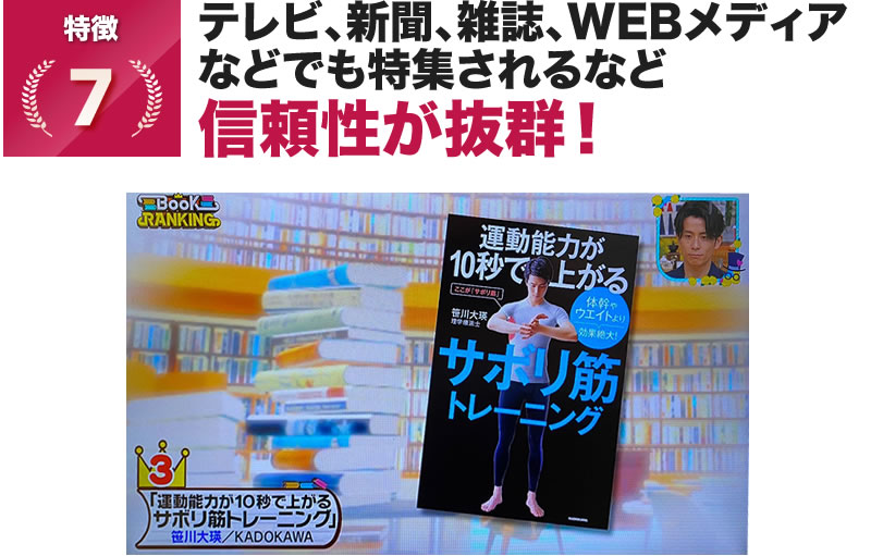 有名雑誌やWEBメディアなどでも特集されるなど信頼性が抜群！