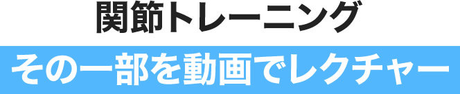 関節トレーニングその一部を動画でレクチャー