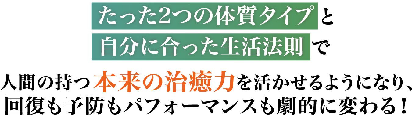 回復も予防もパフォーマンスも劇的に変わる！